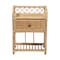 Baxton Studio Kobie Modern Bohemian Natural Brown Rattan 1-Drawer Nightstand 226-13120-ZORO - alternate 2